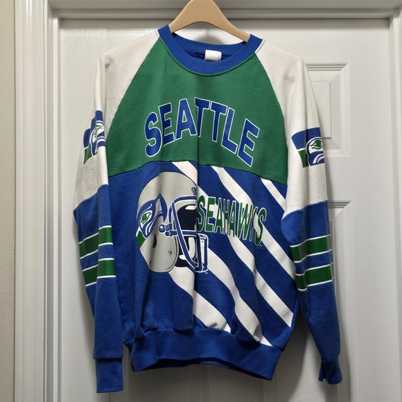 Seattle Seahawks Vintage 1980s Crewneck Sweatshirt XL Made USA NFL - Picture 8 of 15